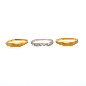 18K Free Form Stackable Ring