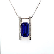 Load image into Gallery viewer, 18KW Custom Made Tanzanite Pendant
