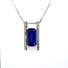 Load image into Gallery viewer, 18KW Custom Made Tanzanite Pendant
