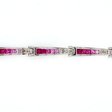 Load image into Gallery viewer, 18KW Ruby and Sapphire Bracelet
