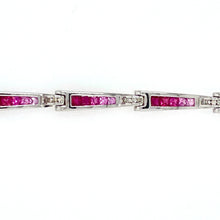 Load image into Gallery viewer, 18KW Ruby and Sapphire Bracelet