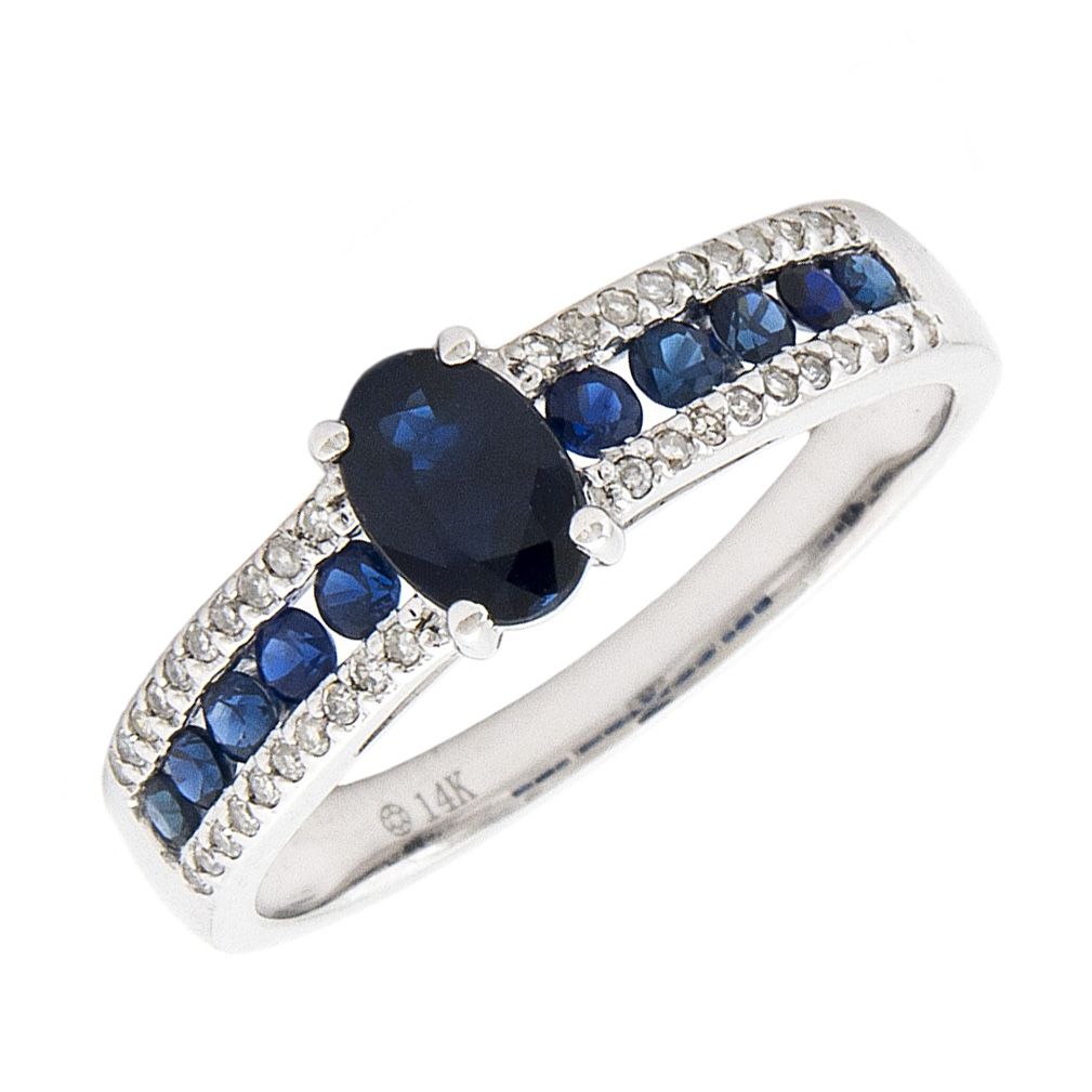 14KW Sapphire and Diamond Ring