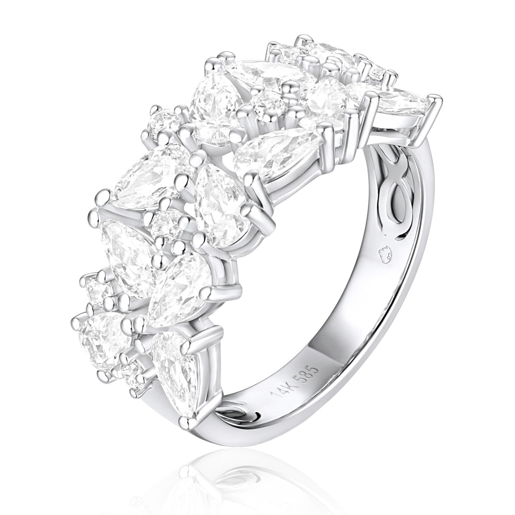18KW Multi Diamond Fashion Ring