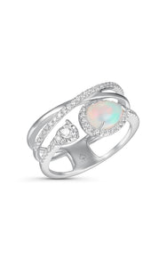 14KW Opal and Diamond Ring