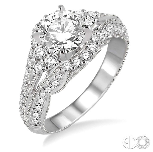 14KW Gold Engagement Ring Two Piece set