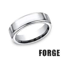 This Men's Comfort Fit Cobalt /Chrome Alternative Metal Band is 7.0mm Wide.  Finger Size 10