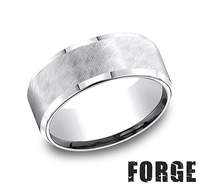 This Men's Cobalt Alternative Metal 8.0mm Wide Band Features High Polish on Outer Edge of Band.  Finger Size 10