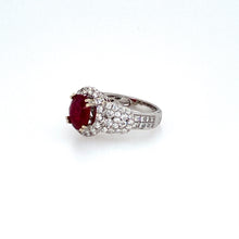 Load image into Gallery viewer, 18KW Burma Ruby and Diamond Ring
