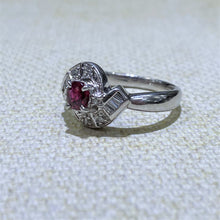 Load image into Gallery viewer, Estate - Platinum Ruby and Diamond Ring
