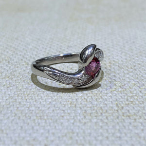 Estate - Platinum Ruby and Diamond Ring