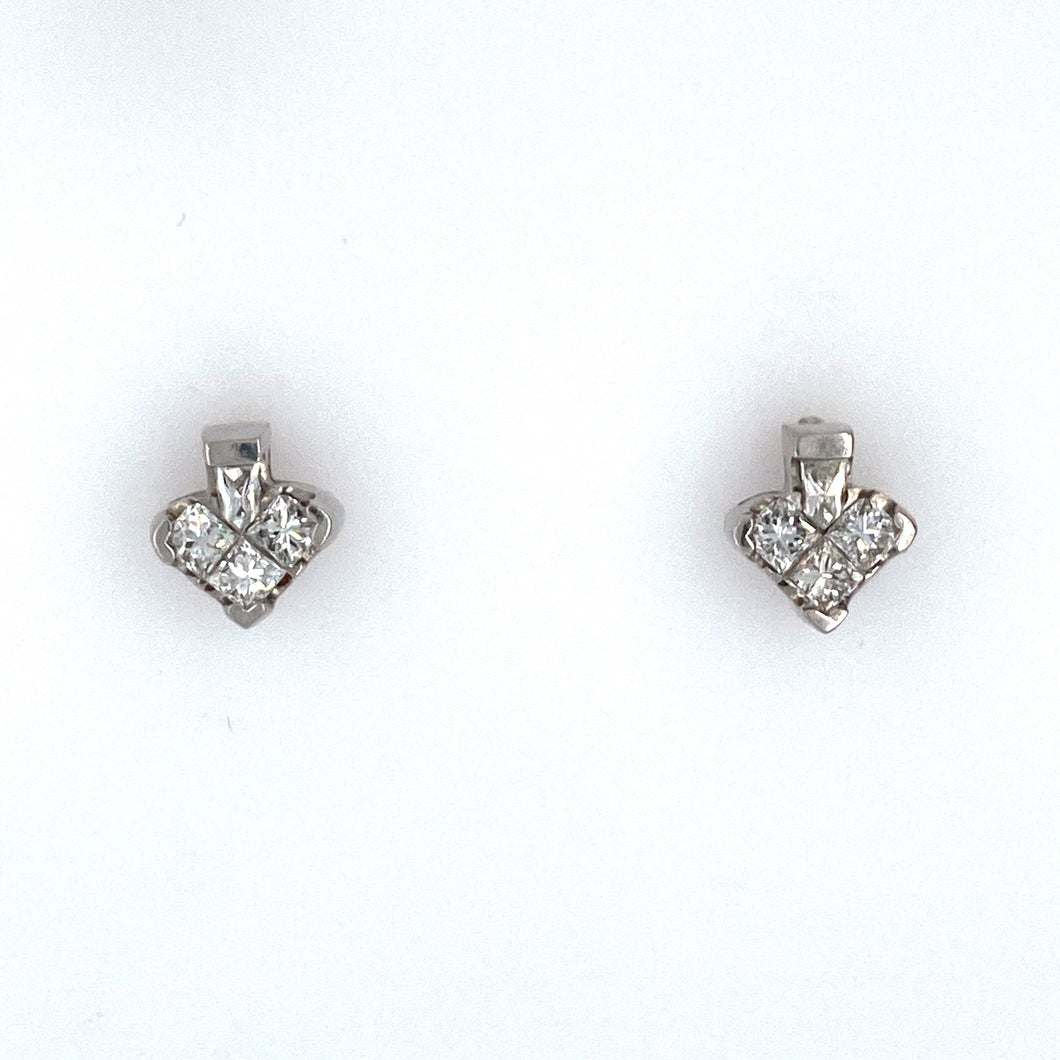 Diamond Chandelier Platinum Art Deco Revival Drop Earrings - Coach Luxury