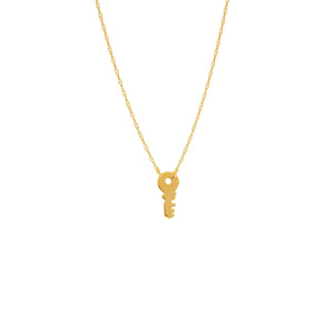 14KY Gold Key Mini Necklace – Summerlin Jewelers1