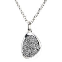 One of our Favorite Frederic Duclos Pieces, this Sterling Silver Necklace Features a Sparkling Drusy.  It's a Wearable Work of Art.  The Necklace can be worn at Different Lengths.