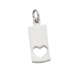 sterling silver mommy chic heart dog tag charm