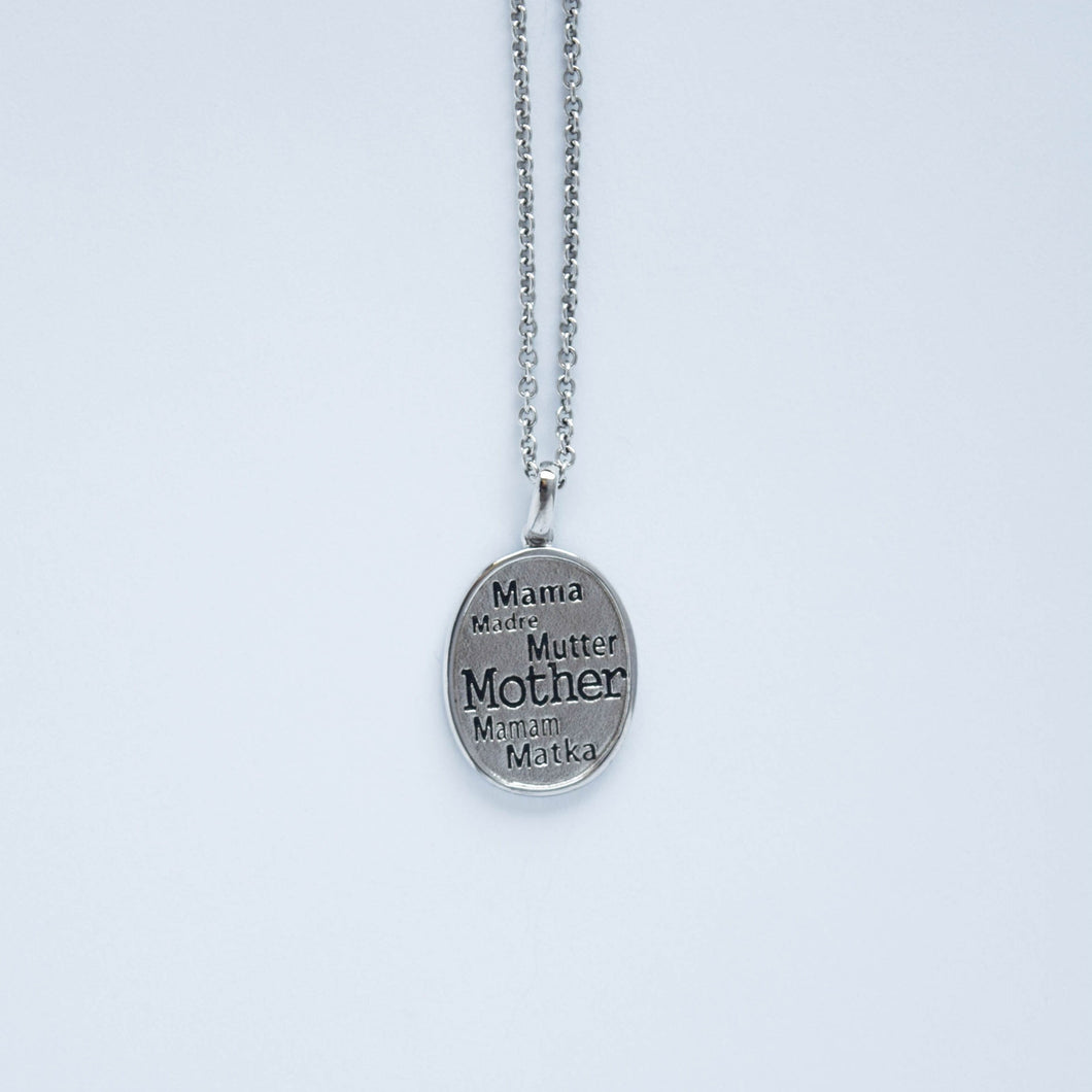 mommy chic sterling silver oval shaped multi lingual 