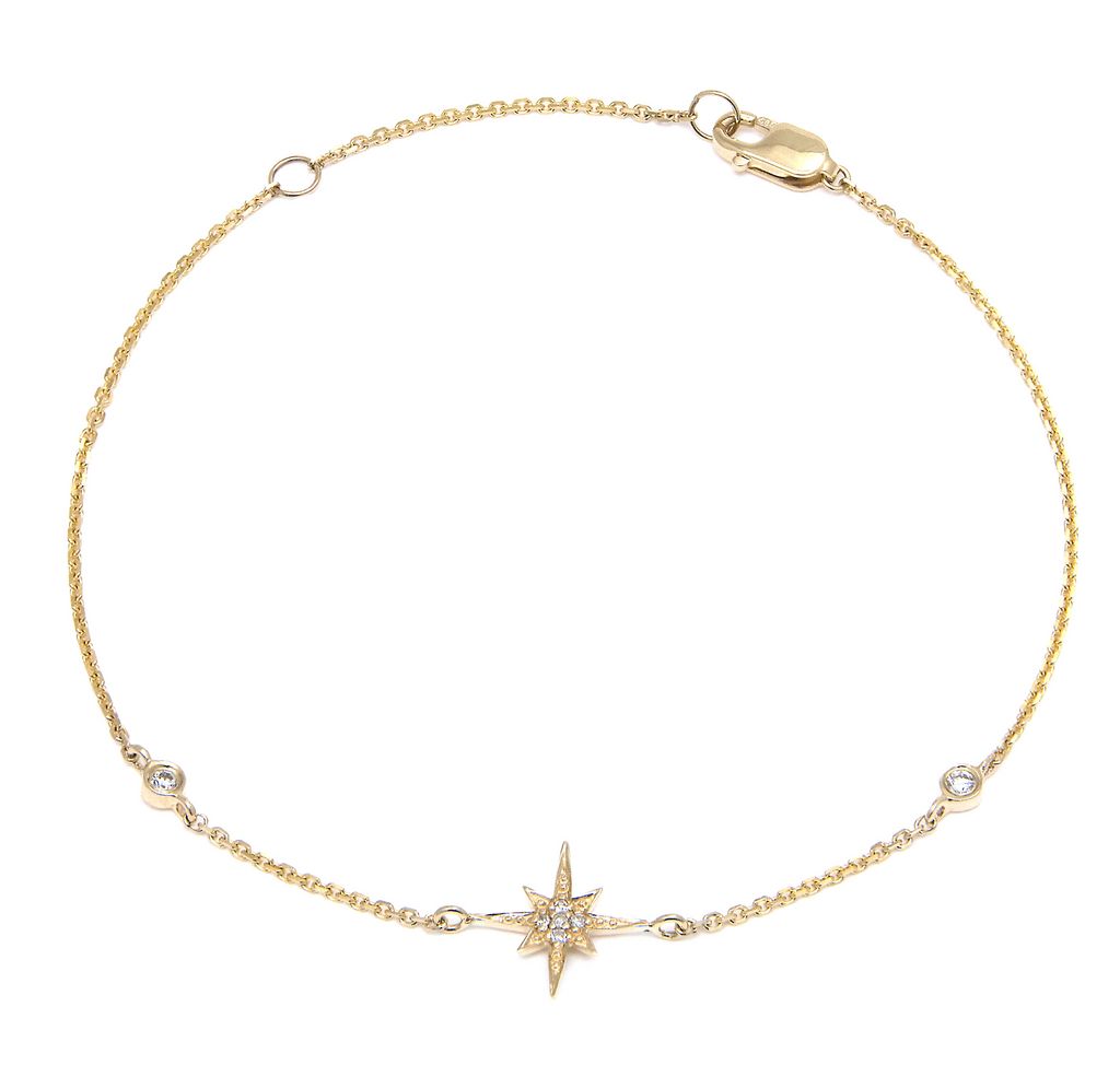 14KY Diamond Star Bracelet