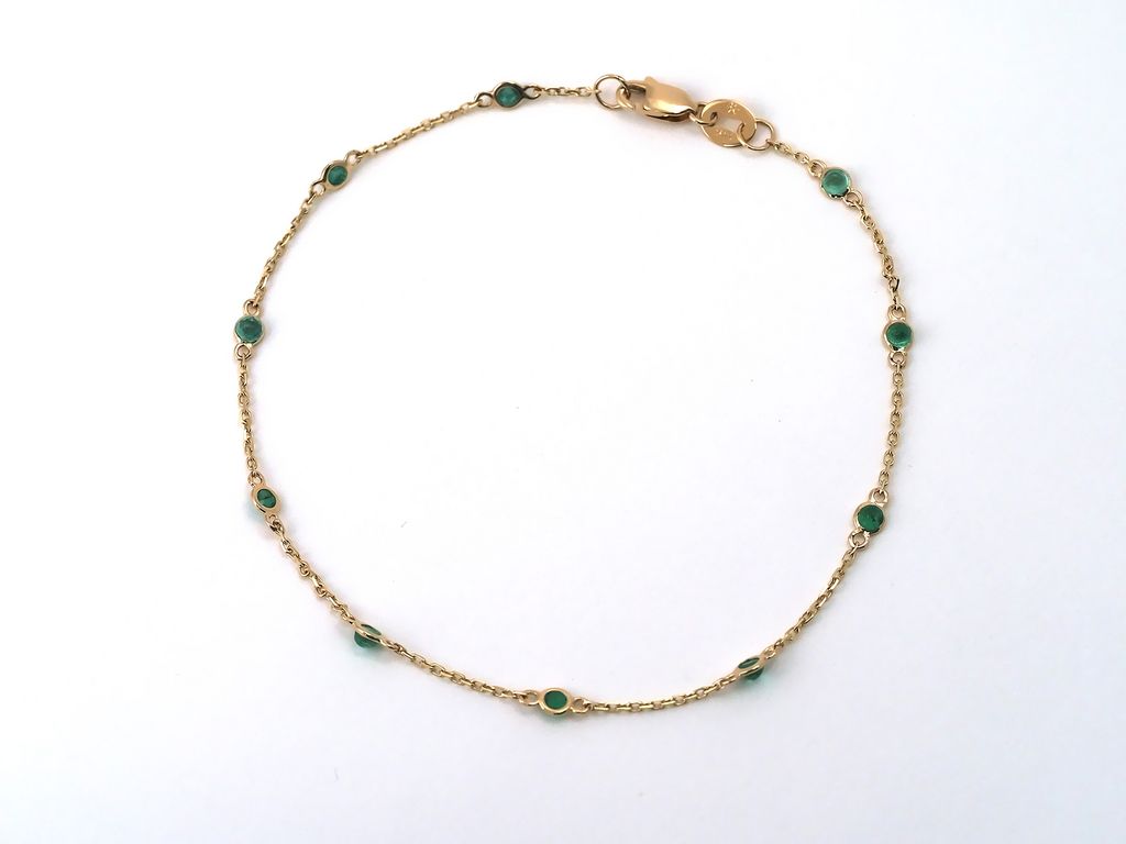 14K Emerald Bracelet