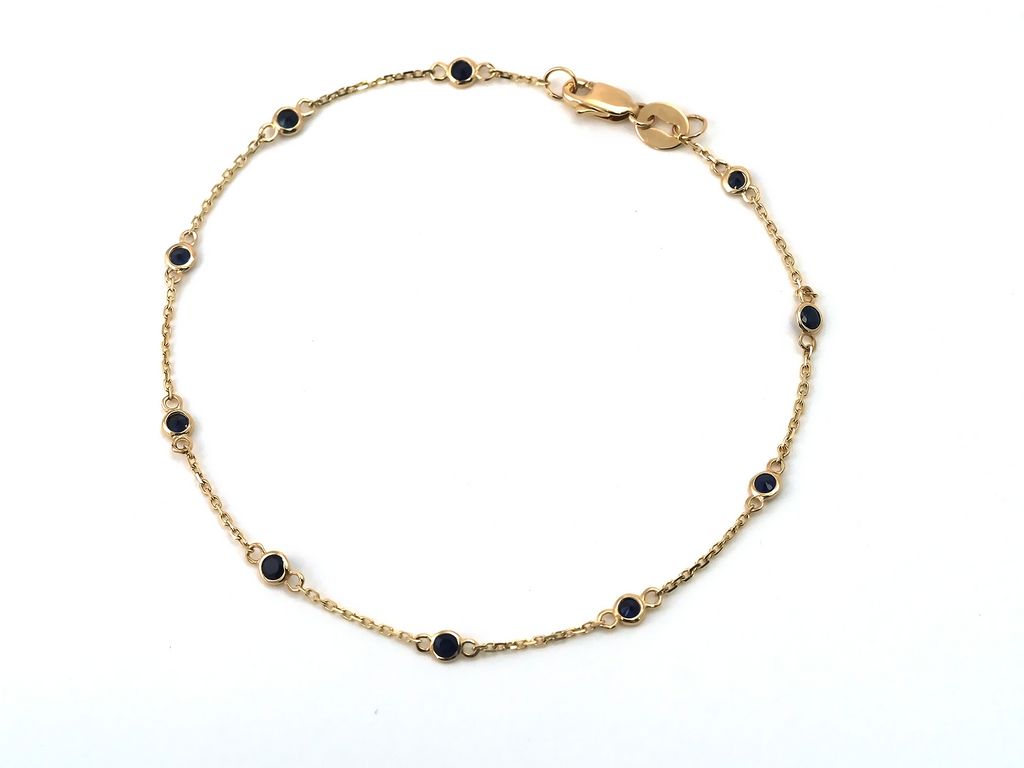14KY Sapphire Bracelet
